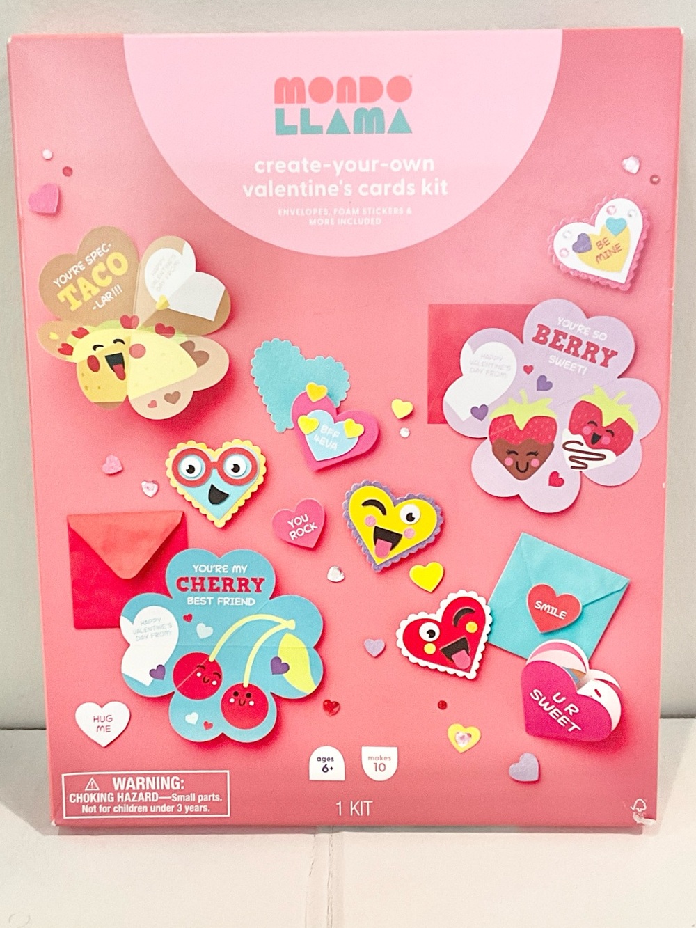 Mondo Llama Paper Craft Valentines Card Making Set New